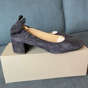 Everlane the Day Heel blue suede